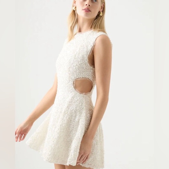 Aje Mirage Sequin Embroidered Cutout Dress - Picture 2 of 11